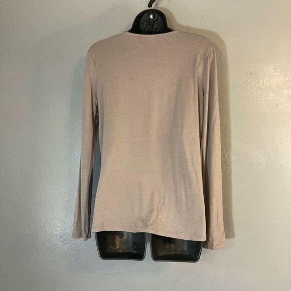 White Crow Gray Criss Cross Neck Long Sleeve Top - Picture 5 of 5